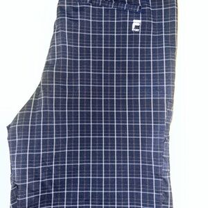 Fila Navy Plaid Golf Pants with White Windowpane